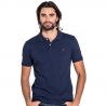 Polo classique bleu marine en coton piqué