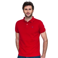 Polo classique rouge en coton piqué